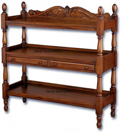 Code: WLL 124-M Name: Tea Troly Size: W=110 x D=45 x H=115 cm Wood: Solid Mahogany wood.﻿